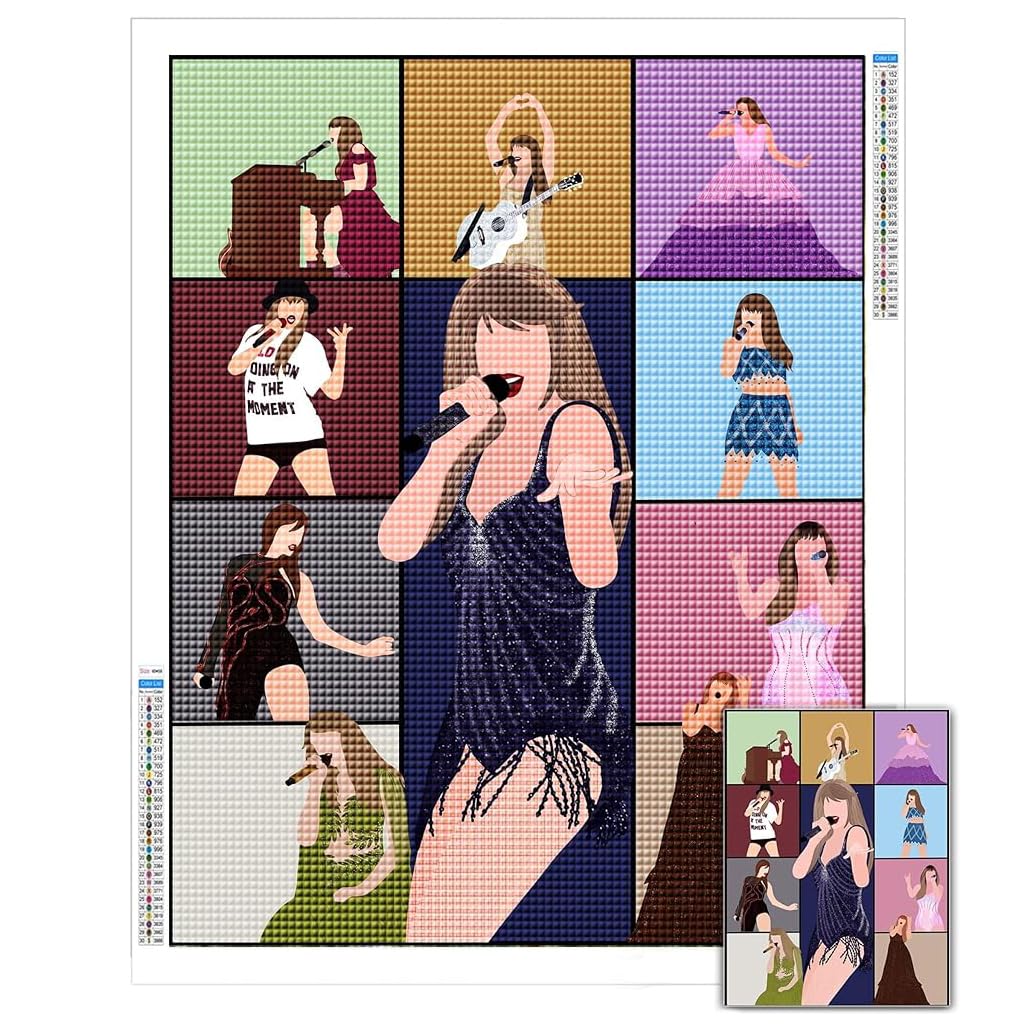 HASTHIP Fashion Star DIY Diamond Painting Kits 5D Diamond Painting for Adults Diamond Painting Kit Art for Wall Home Decor Arts Craft (11.81x15.75) HASTHIP Fashion Star DIY Diamond Painting Kits 5D Diamond Painting for Adults Diamond Painting Kit Art for Wall Home Decor Arts Craft (11.81x15.75)